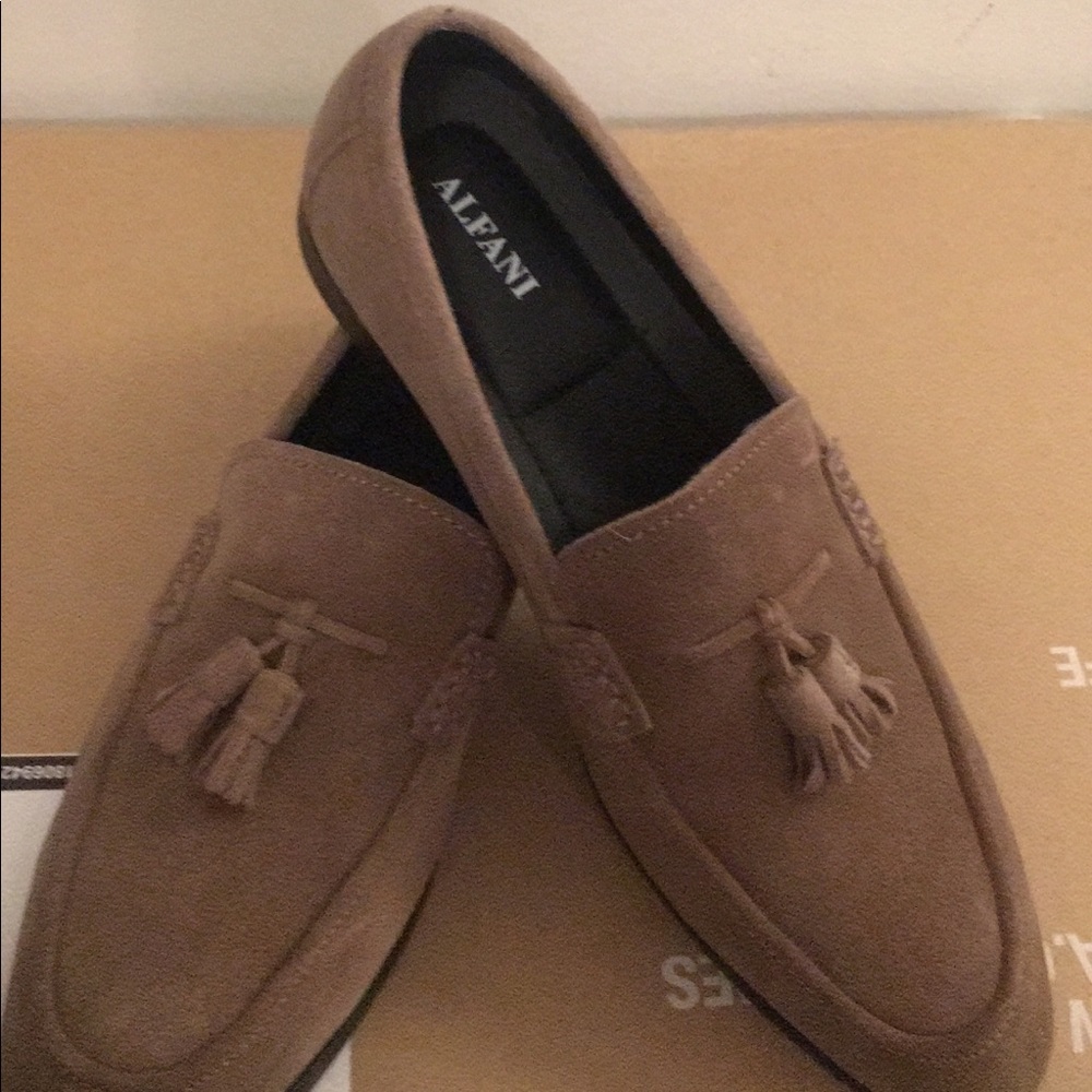Tan Alfani Suede shoes. Size 10. Like new